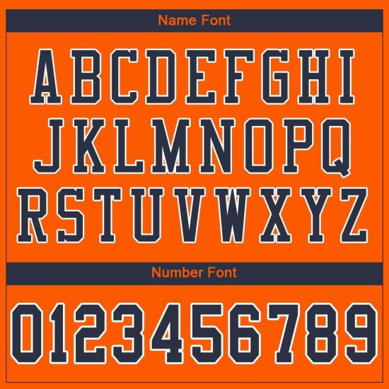 Custom Orange Navy-White Mesh Authentic Football Jersey Custom Orange Navy-White Mesh Authentic Football Jersey